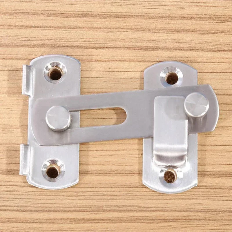 Door Bolts Hasp Latch Lock Sliding Door Lock Stainless Steel A Type Latch For Casement Cabinet Fitting With 4 * Screws NEW