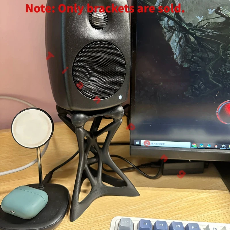 For Genelec 8020 G2 Studio Monitor Speaker Adjustable Desktop Stand Alternative To OEM Original Heightening Mount Bracket view 5