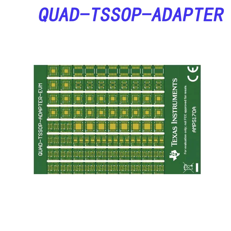 QUAD-TSSOP-ADAPTER Amplifier IC Development Tools Unpopulated evaluation module for operational amplifier and comparator surface