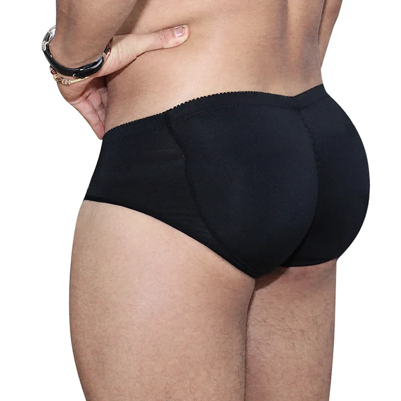 

Men's triangle pant with thickened fake buttocks and padding,lifting buttocks,sponge padding,shaping pants,and beautiful buttock