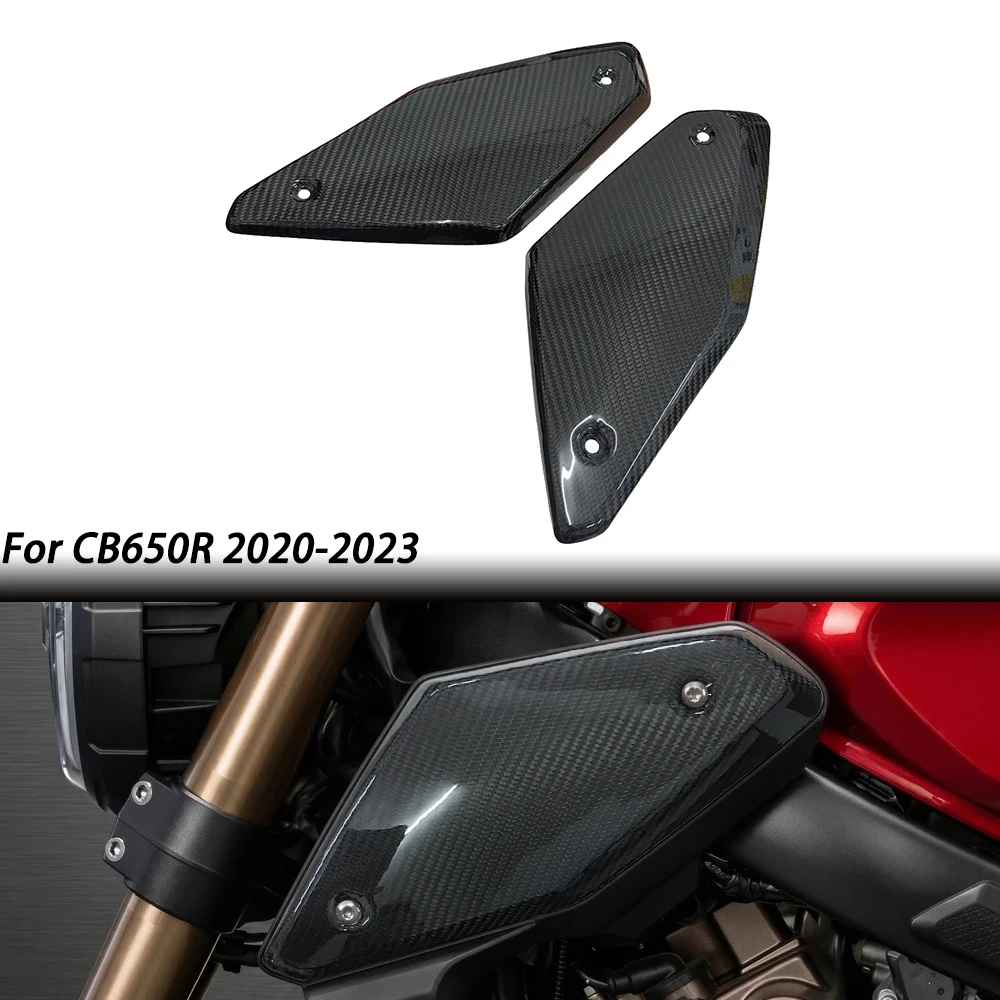Carbon Fiber Tank Frame Front Side Panel Cover Shell Fairing Cowl Accessories For Honda CB650R CB650 R 2020-2023