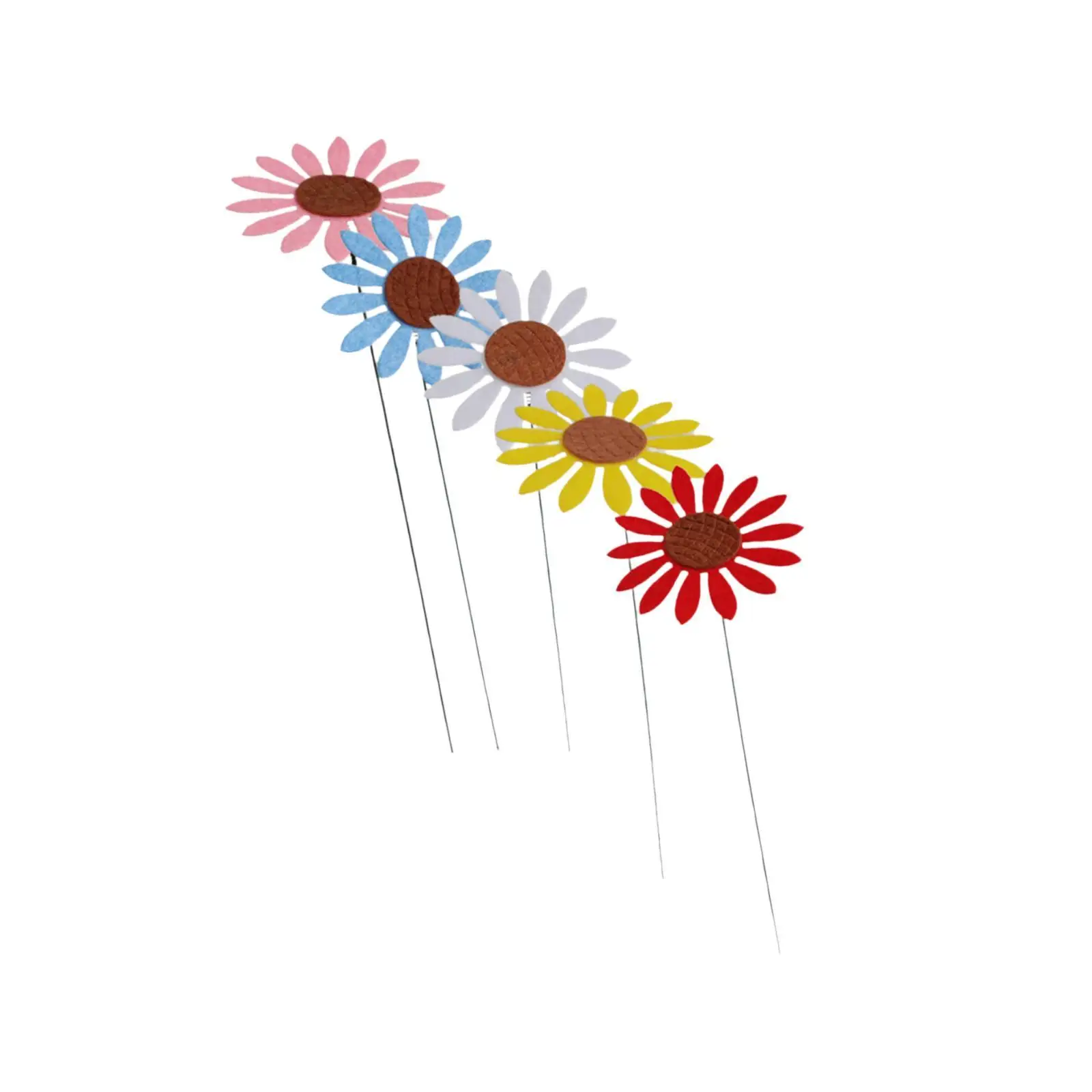 Metal Sunflower Garden Stake Patio Flower Stake Ornament for Crown Garden Decoration Porch Path Decor
