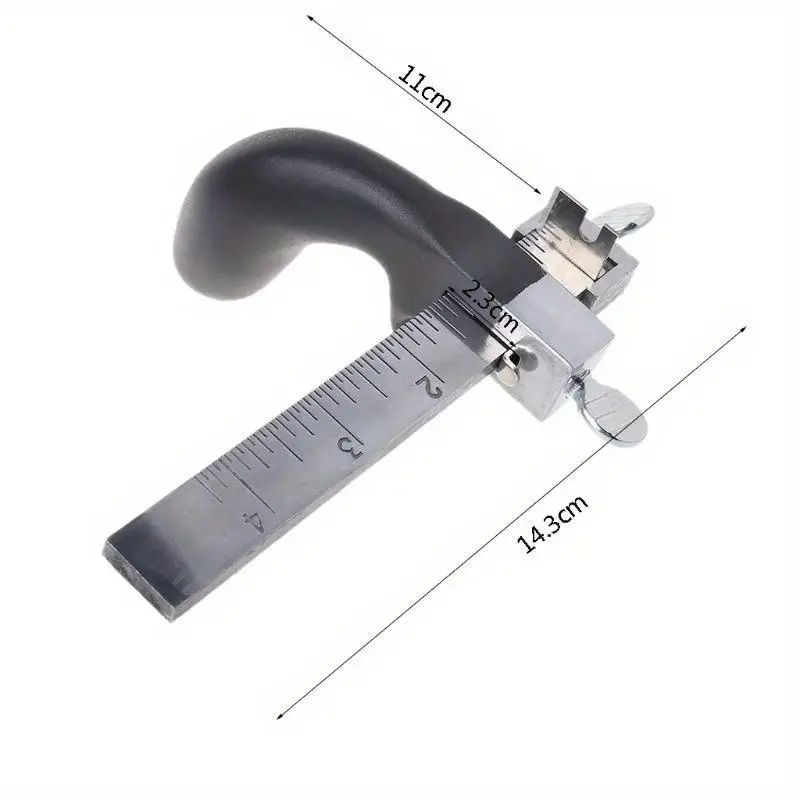 Adjustable Gauge Leather Strap String Belt Professional Draw Cutter Hand Cutting with 2 Sharp Blades Craft Tool