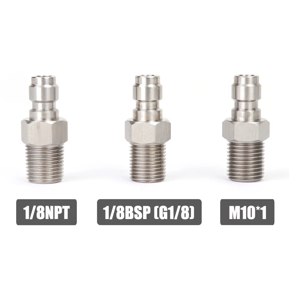 Hochdruck 8MM Foster Quick Disconnect Männlich Weiblich Adapter Füllnippel Blind Plug Gewinde 1/8NPT & 1/8BSP & M10 * 1 – Detail 5