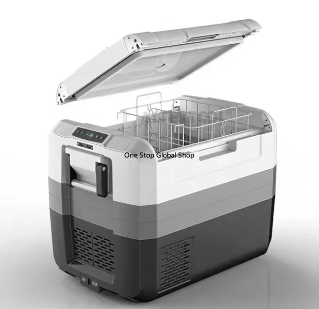 Factory Direct 65L Vehicle and Home Use Car Refrigerator Portable Camping Car Freezer with Detachable Battery