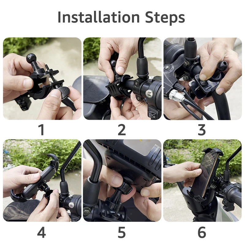 Bike Phone Holder Universal Motorcycle Bicycle Handlebar Mobile Cellphone Stand Mount for iPhone 15 Pro Max Samsung GPS Brackets