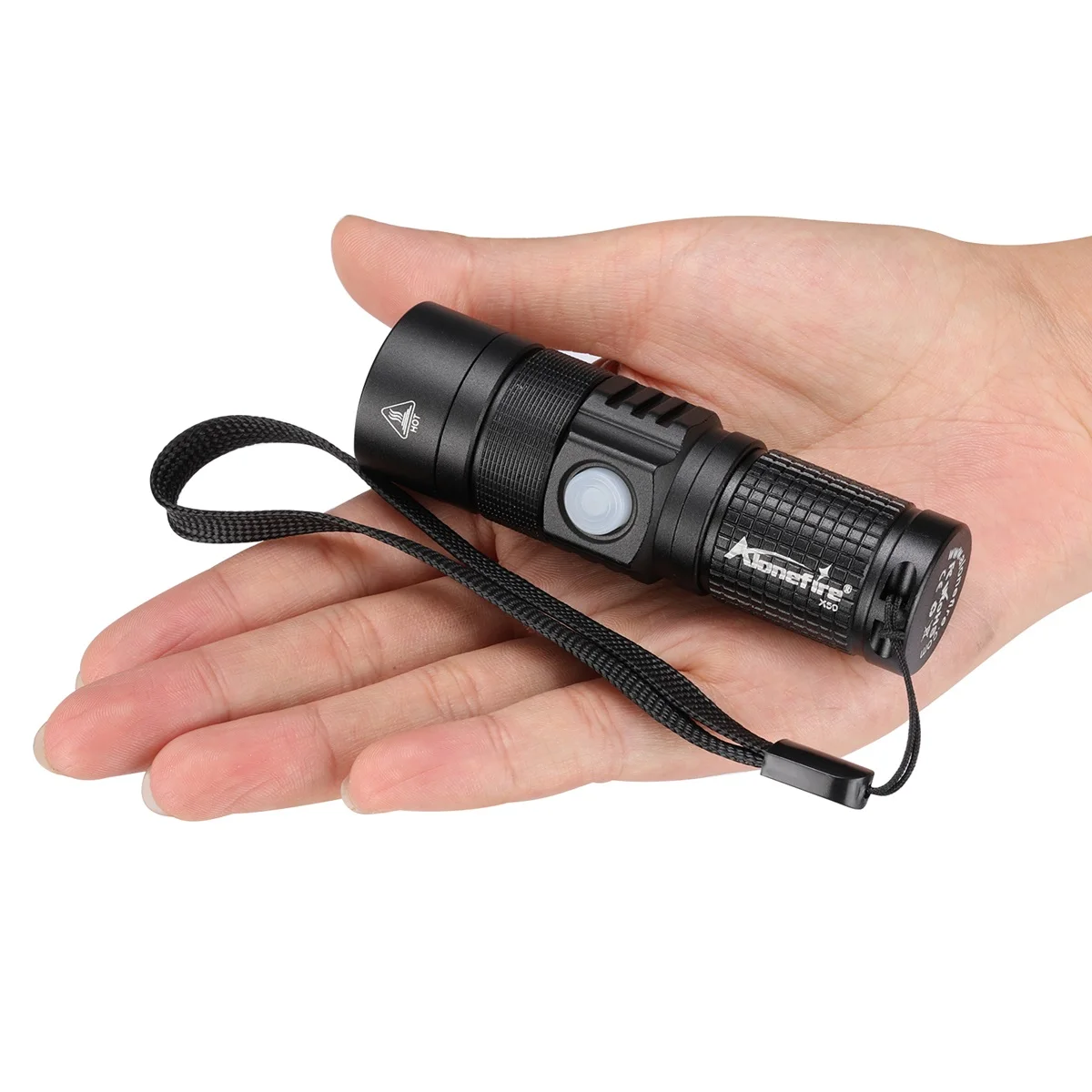 Portable Rechargeable Zoom LED Flashlight P200 Flash Light Torch Lantern 3 Lighting Modes Camping Light Mini Led Flashlight X50