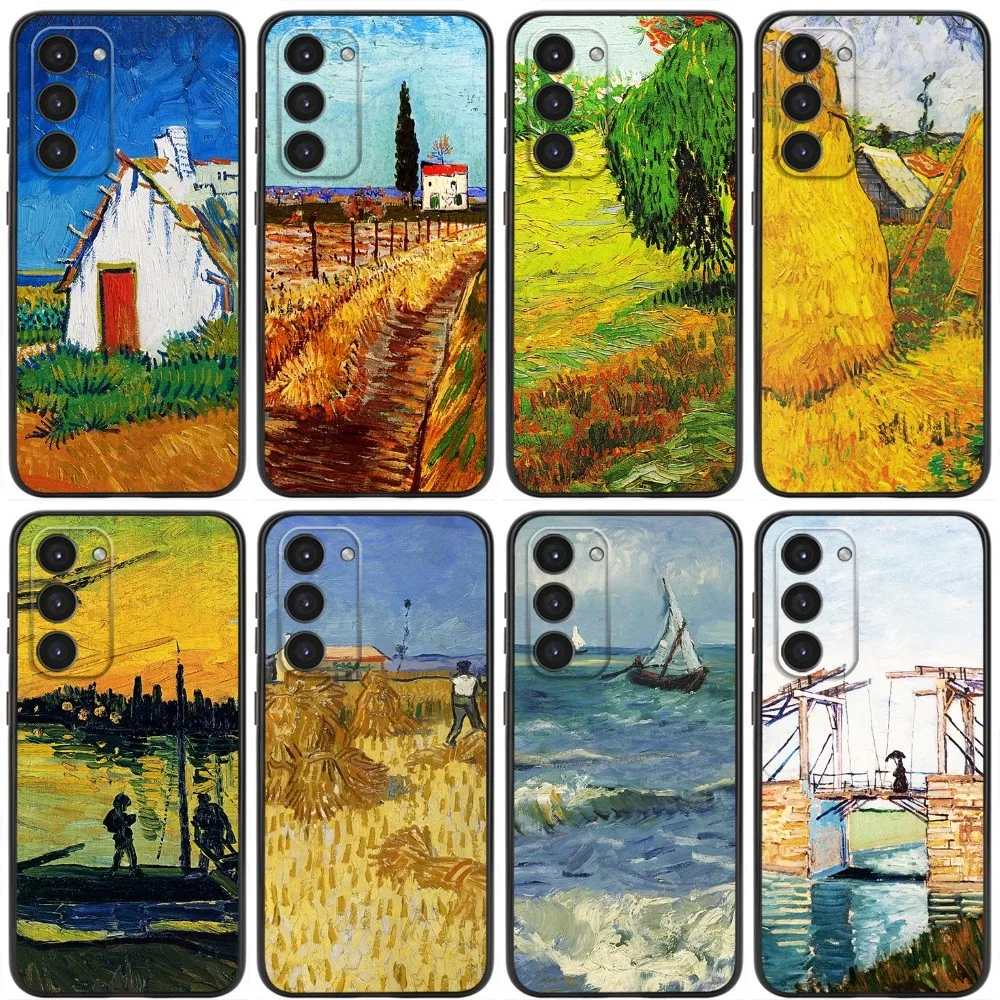 

Van Gogh oil painting Phone Case For Samsung Galaxy A20,A21s,A22,A31,A32,A52,A53,A72,73,A80,A91 Soft Liquid Silicone Black Cover