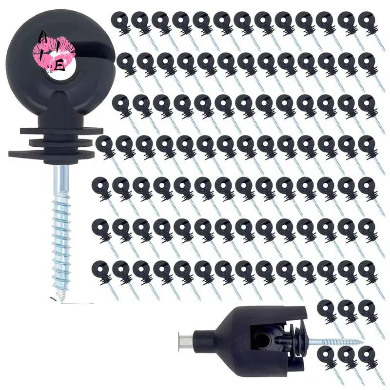 

A11E-Electric Fence Insulator Screw-In Insulator Fence Ring Post Wooden Post Insulator With Insulator Socket Tool