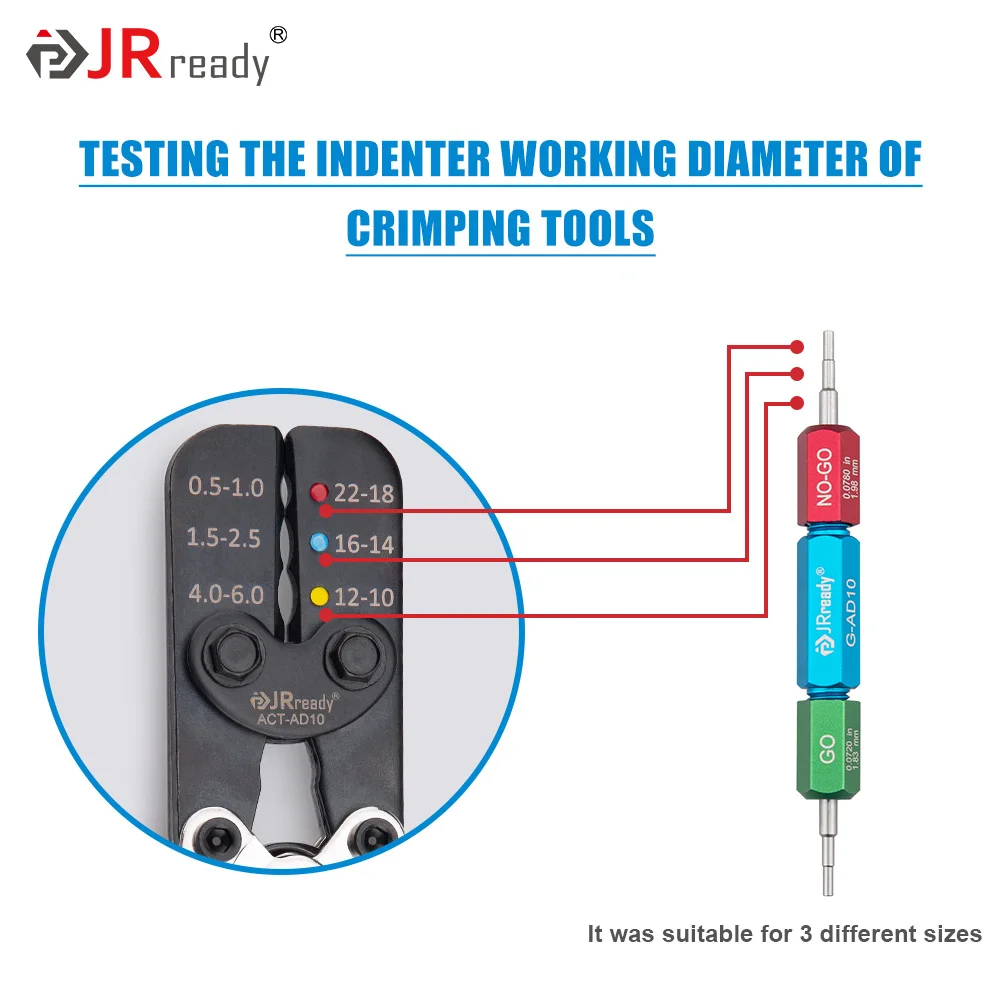 JRready ACT-232 (GMT232 M22520/37-1 Equivalent) Crimp Tool for M81824 Series &ACT-AD10 Heat Shrink Crimping Tool Kit