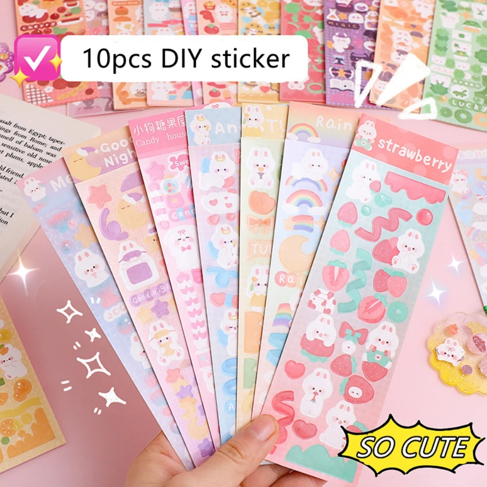 Cartoon Stickers Korean Decorative Notes Cute Suit DIY Stationery