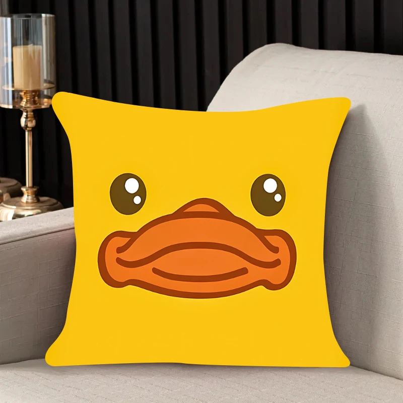 Pillow case Little Yellow Duck Double-sided Printed Sofa Cushion Cover Headrest Backrest Chair Cushion Cover 40x40 Custom Gift