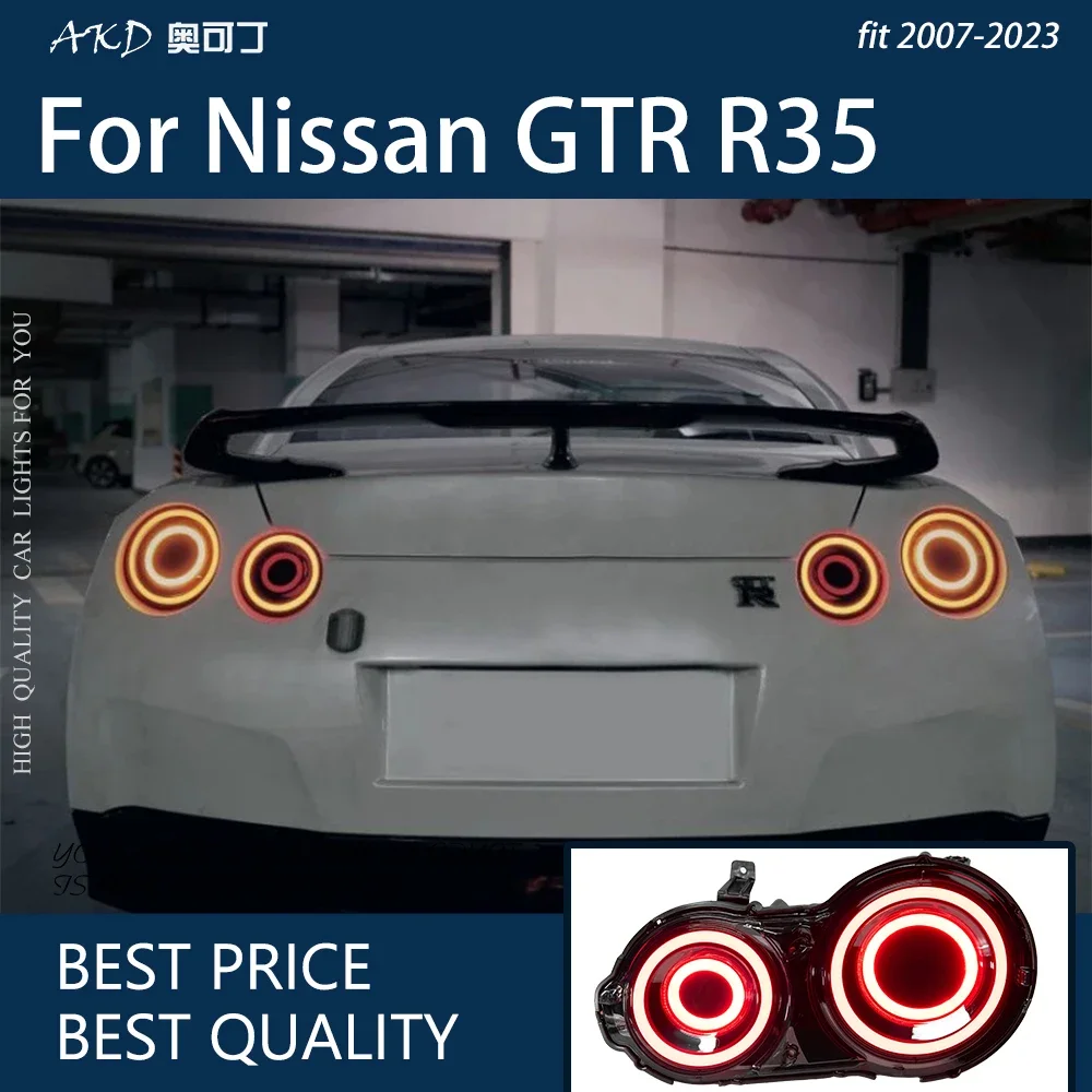 

Car Lights for GTR GT-R R35 Valenti Skyline LED Auto Taillight Assembly Upgrade Circle Dynamic Start Animation Tool Accessories