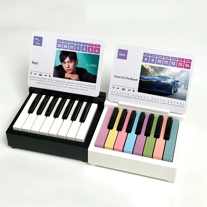 

Mini Piano 2024 Desk calendar .A small piano that can be played.Desktop ornaments birthday gifts.