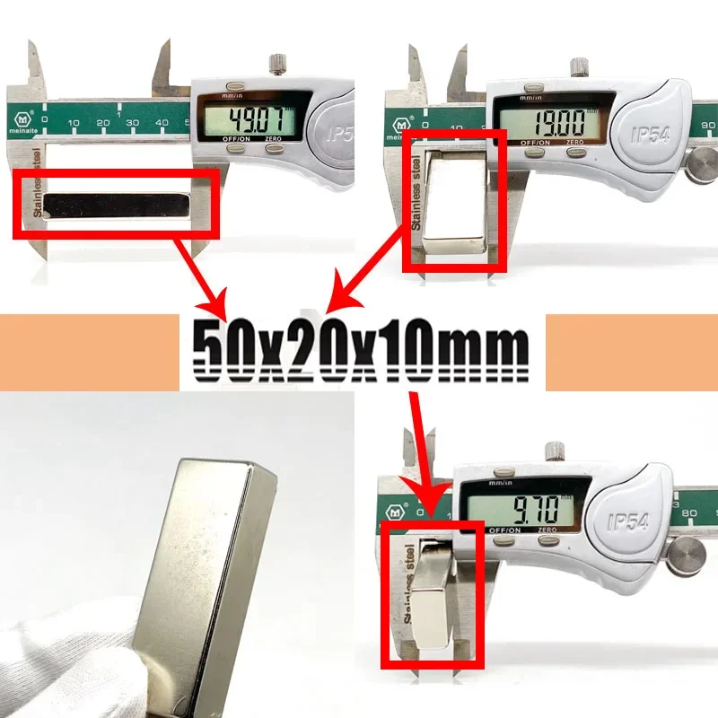 50x20x10 50x25x10 50x30x10mm 1/2/5/10pcs N35 Big Powerful Strong Block Square Magnet Neodymium Permanent 50*20*10 50*30*10