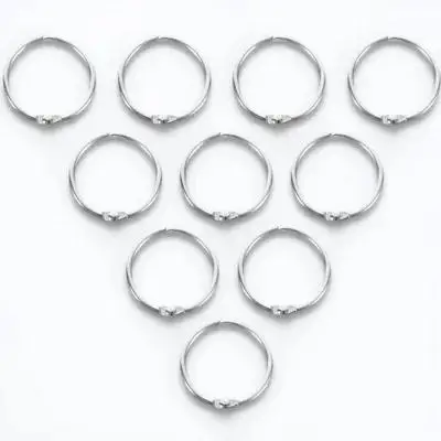 20Pcs Small Metal Rings for Paper Cards Portable Lightweight Scrapbook Binding Supplies Book Clip Rings Notepad Organizer