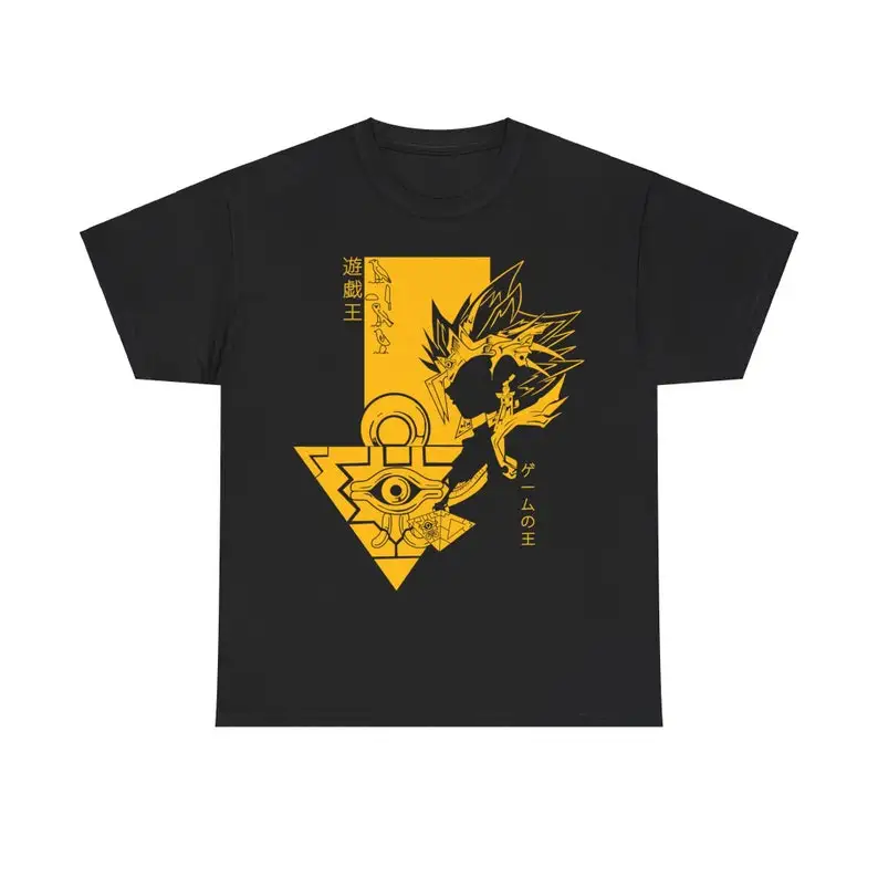 Yu-Gi-Oh T-shirt Anime Manga Girl Tee 90s Cartoon Gift For Anime Fans Black Shirt All Size