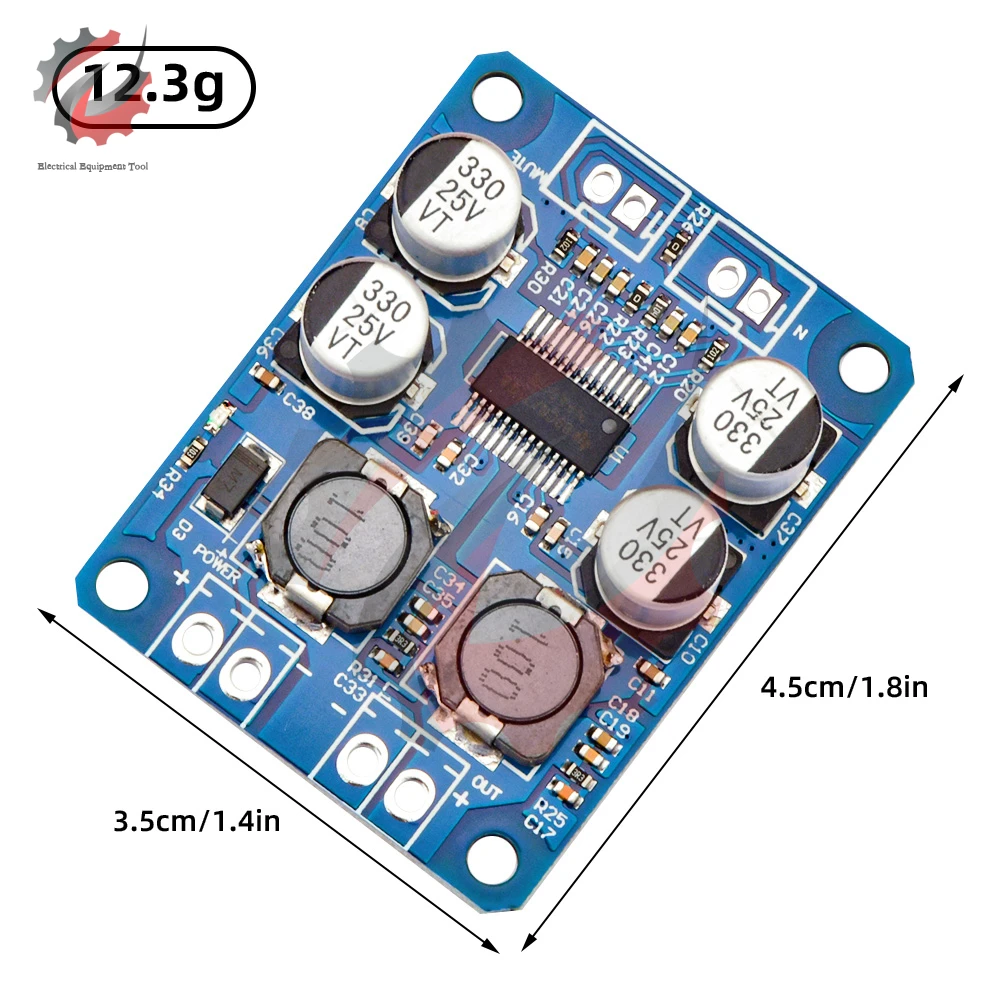 Tpa3118d2 4-8ohm mono áudio que recebe a placa do amplificador de potência módulo de placa do amplificador de potência digital 30w alto-falante dc 12v-24v