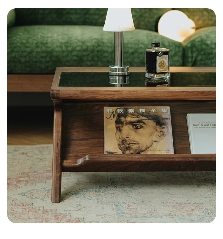 North American black walnut home modern simple solid wood tea table