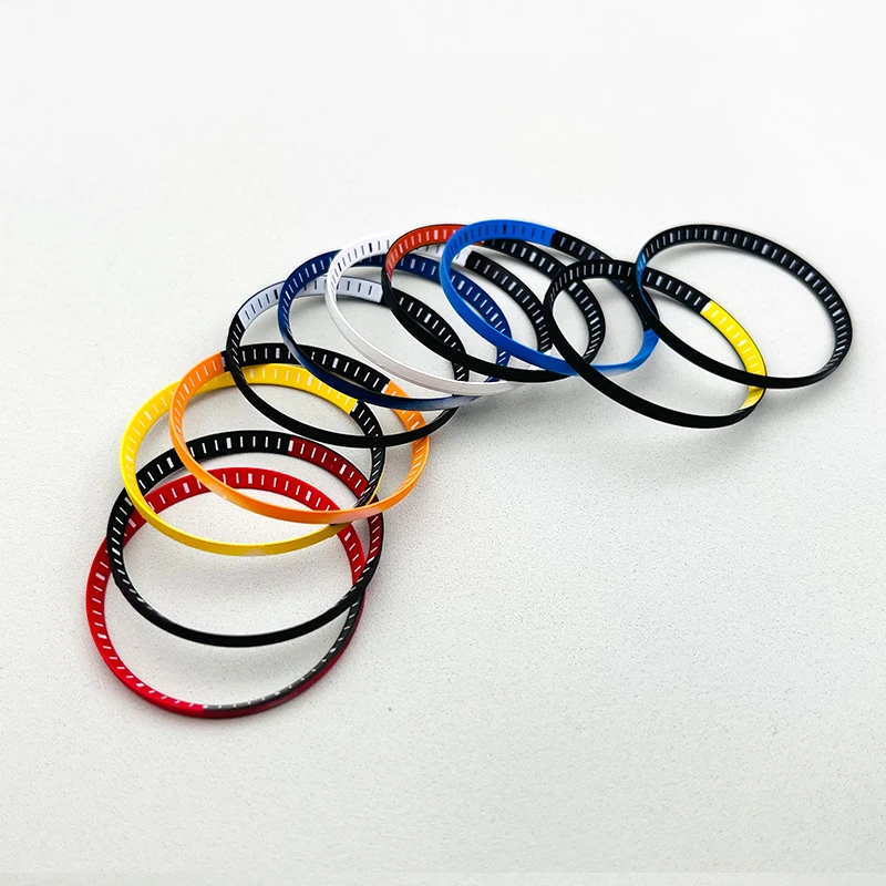 30.5mm Double Color Plastic Watch Chapter Rings Inside Diameter 27.5mm Fits Seiko SRPD SKX007 SKX009 SKX011 Watch Repair Parts