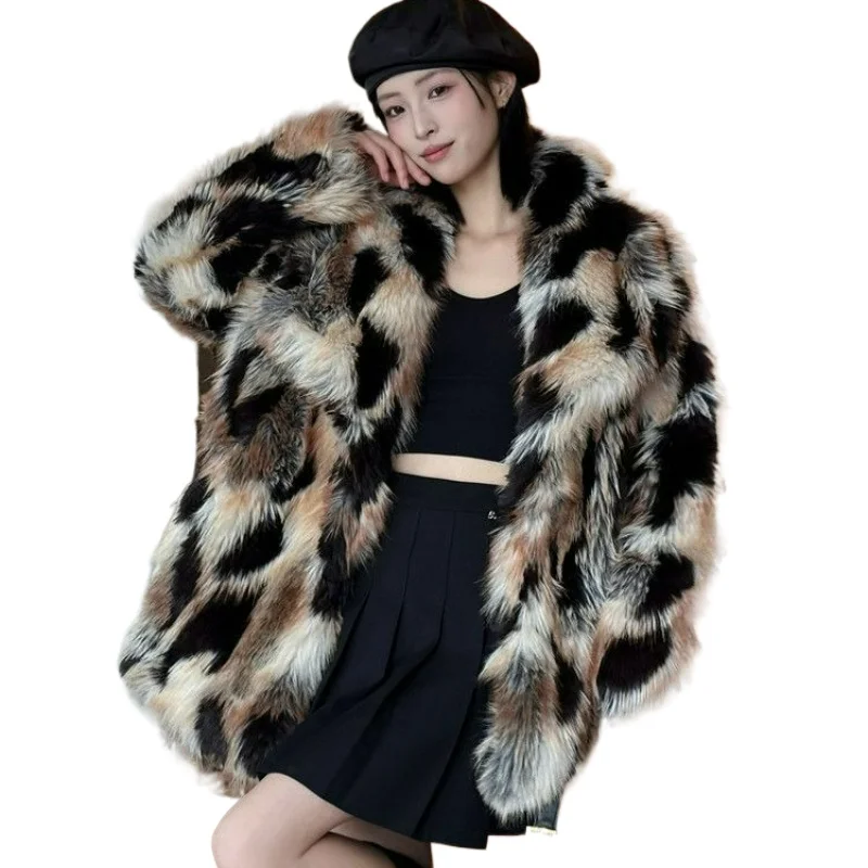 

American Style Retro Fashionable Eco-friendly Fox Fur High-end Fur Jacket 2026 Autumn/winter Young New Faux Fur Warm Outerwear