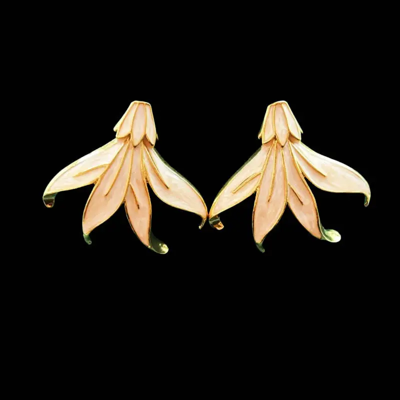 تشينغداو-المينا رسمت قلادة شرابة والأذن مجموعة ، العصور الوسطى خمر الأعمال الثقيلة ، نمط القصر الرجعية ، أنيقة #5