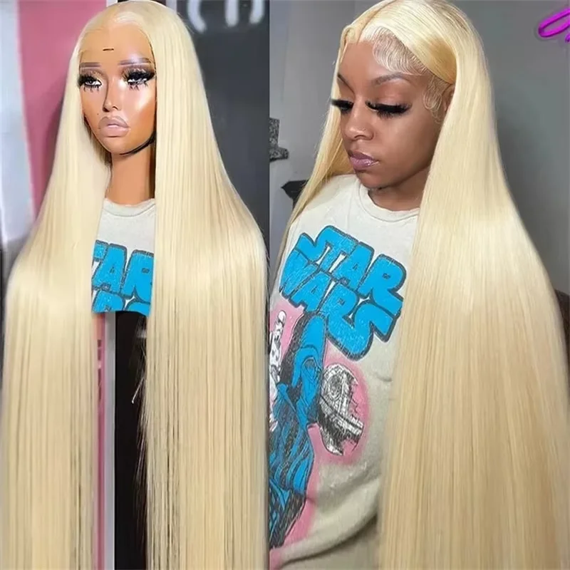 Bone Straight 30 inch lace front Wig human hair 613 Blonde 13x6 hd lace frontal human hair wigs Colored Wigs Cheap on Sale