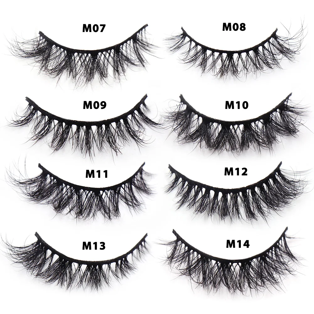 30 Pairs/Pack Eyelashes 3D Mink Lashes With Tray No Box Hand Made Full Strip Lashes Mink False Eyelashes Makeup eyelashes Fluffy