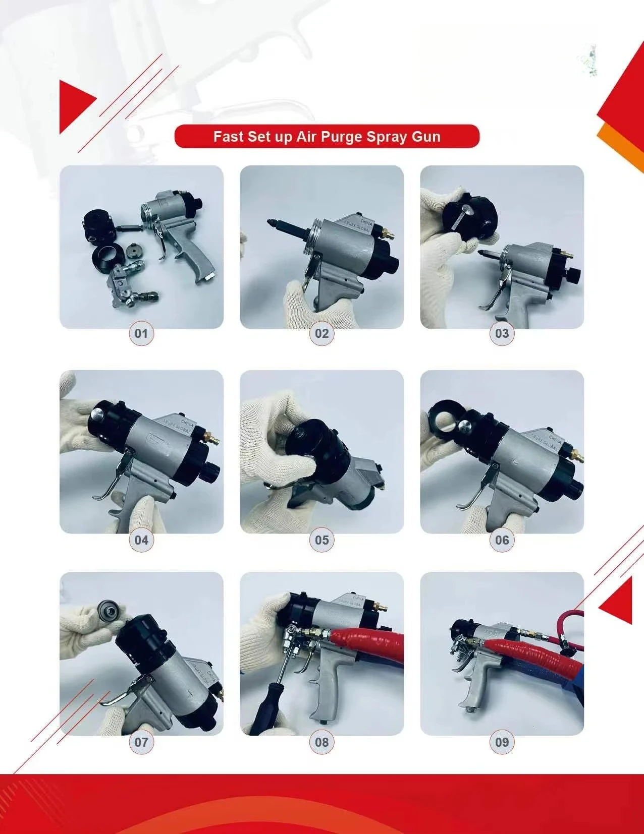 Applicable to ABURE AP Spray Foam Gun Compatible with Fusion AP AR2020 AR2929 AR3737 AR4242 AR4747 AR5252 AR6060 AR7070 AR8686