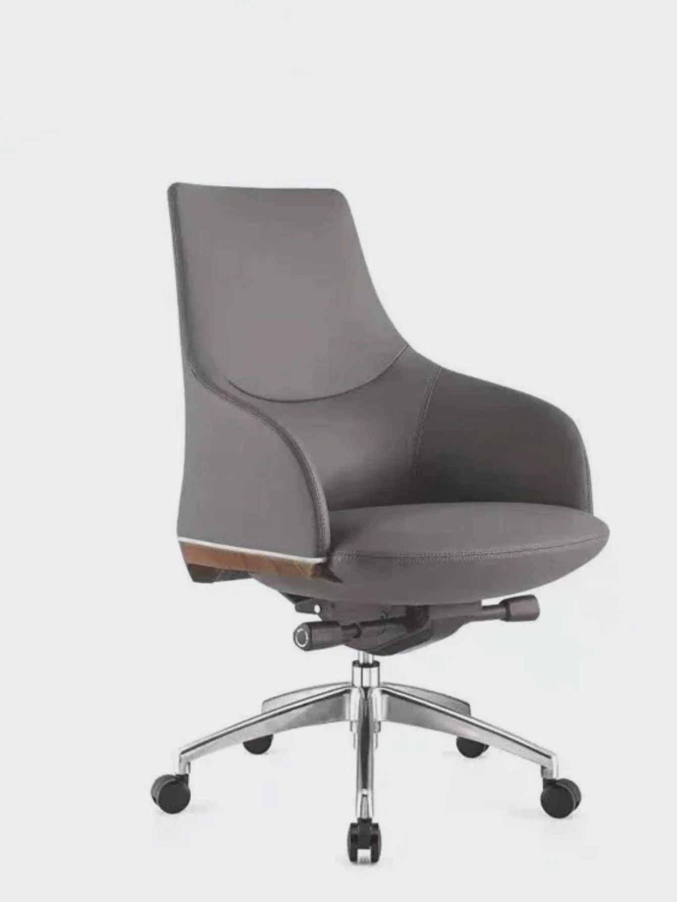 

#Wholesale luxury office home furniture middle back swivel pu leisure staff chair office chair