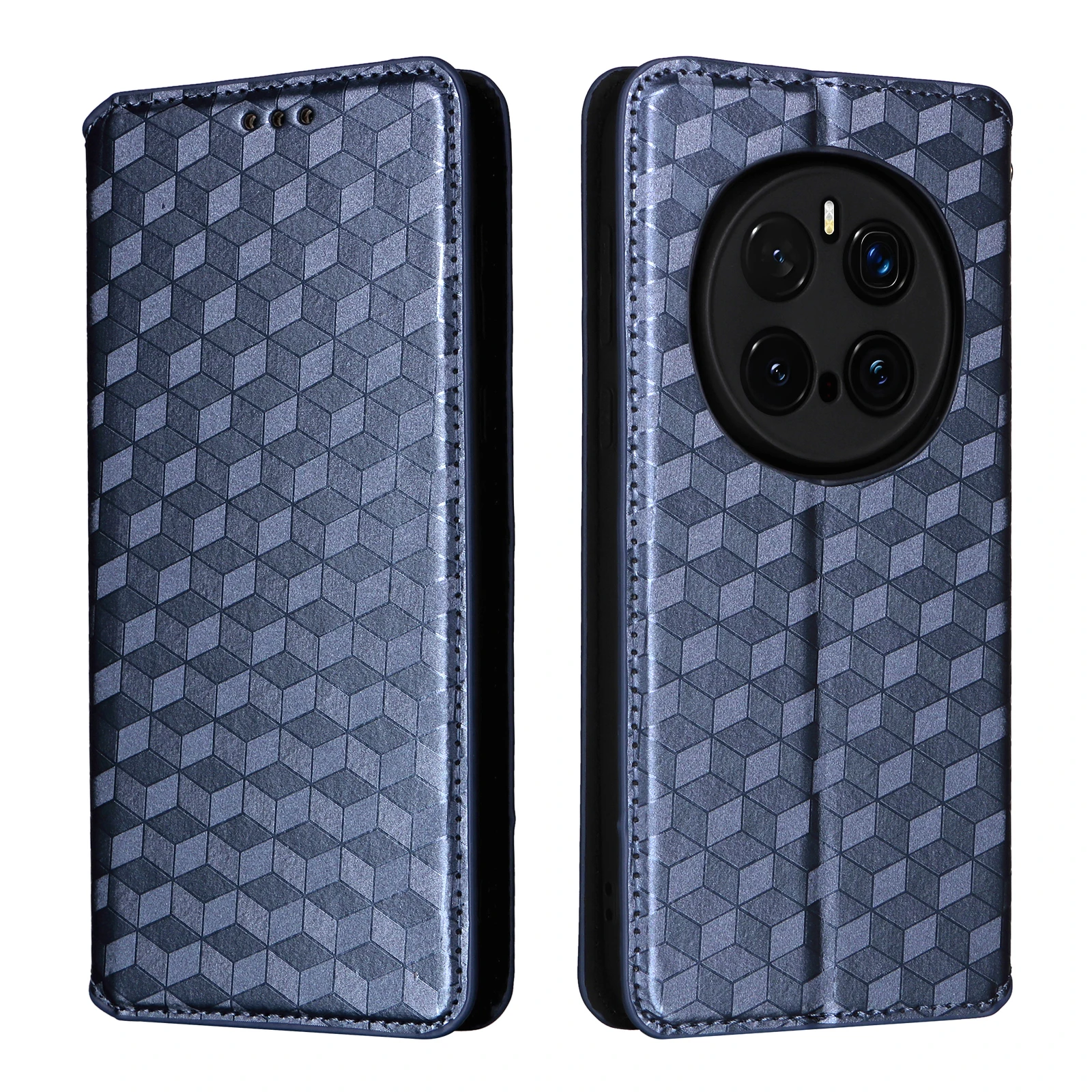 For Honor Magic 7 Pro 5G Case Luxury Checkered PU Leather Wallet Case for magic7 Pro Card Portable Flip Magnetic Phone Bag