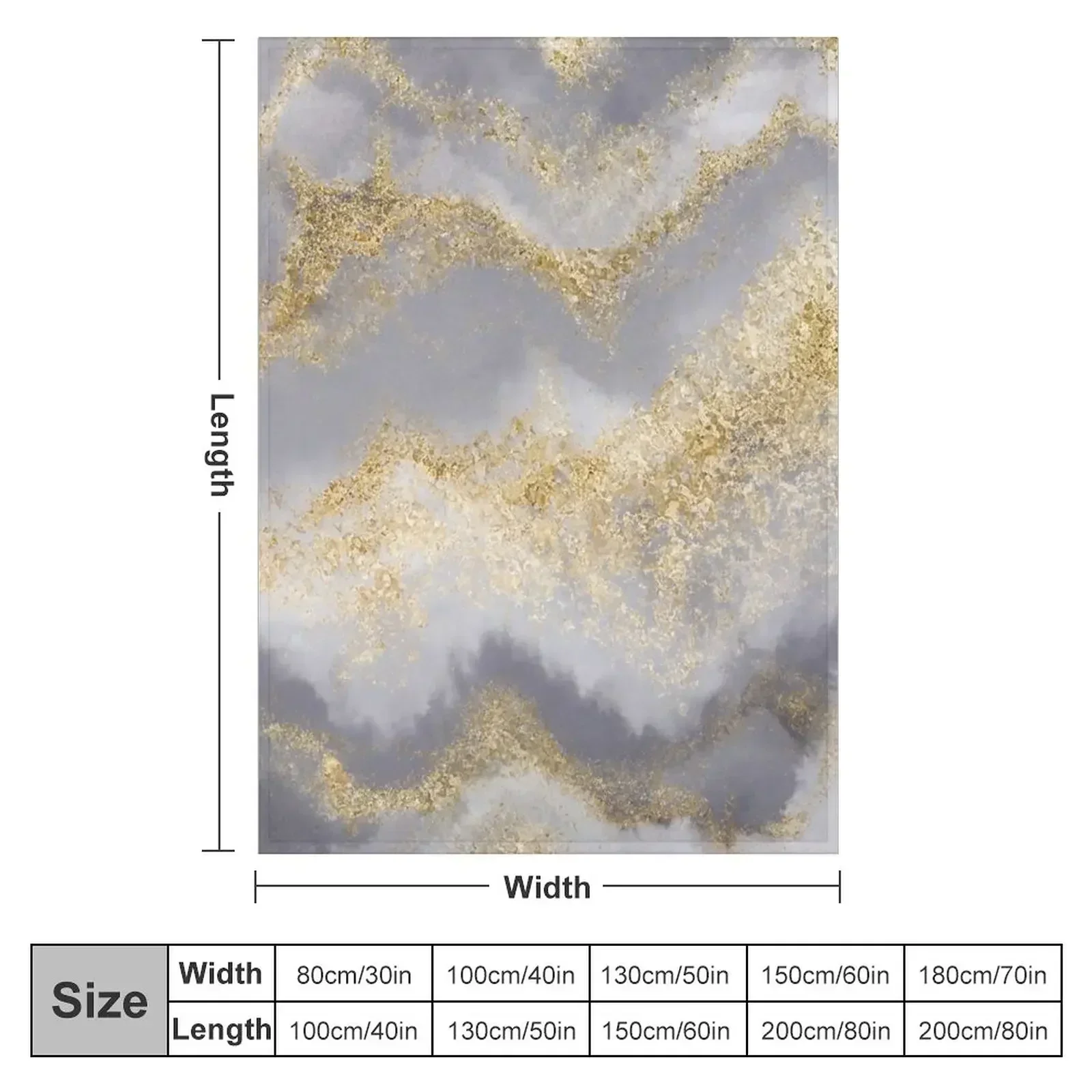 New White Geode on Winter Grey Throw Blanket couch cozy soft plush fuzzy picnic outdoor blanket