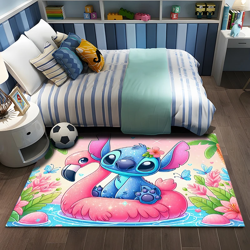 Disney Pattern Carpet Stitch 3D Printing Large Area Rug Carpet for Living Room Children\'s Bedroom Sofa Doormat Floor Mat Gift