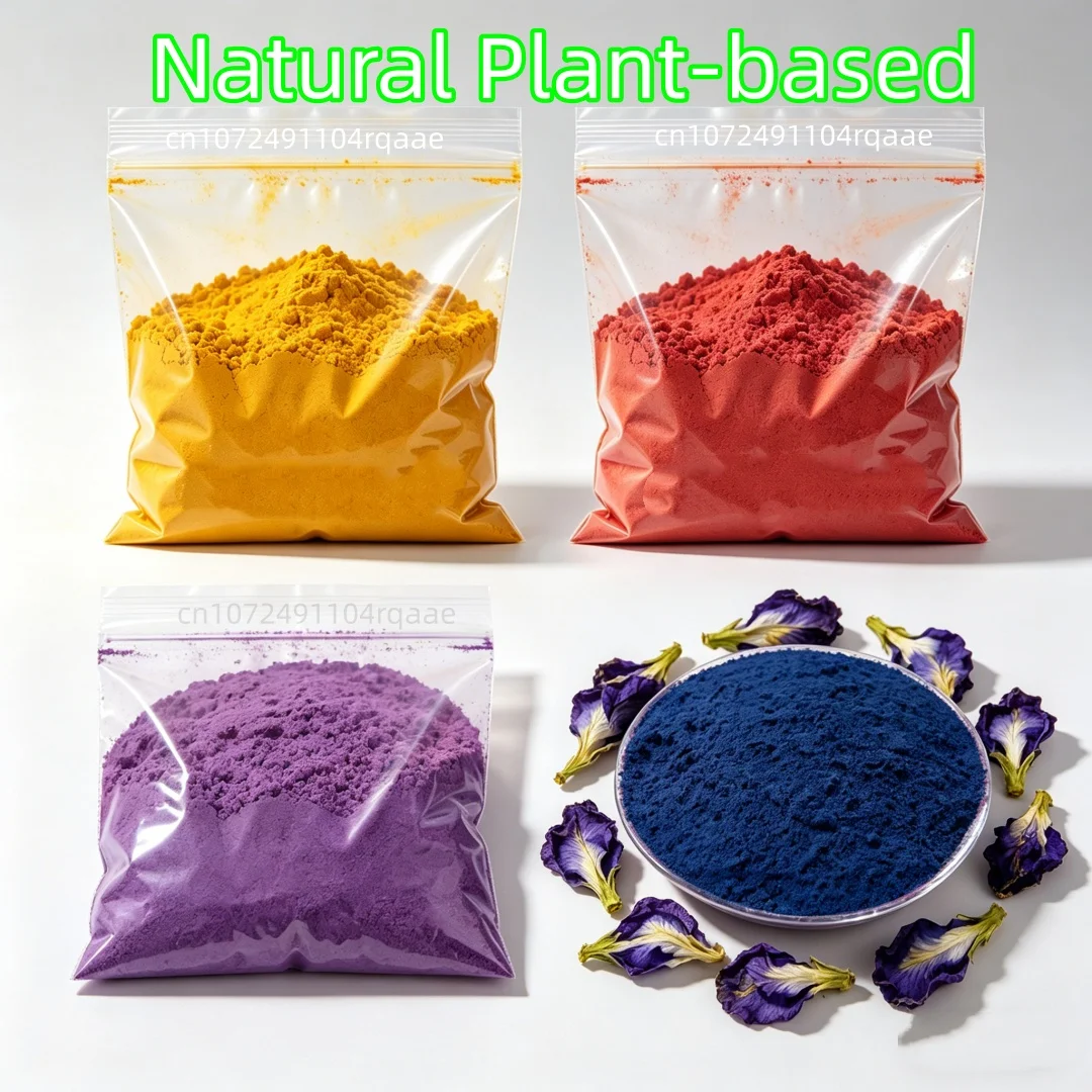 

Желто-сине-красный пигмент из цветков розеллы/розы/бабочкового гороха, натуральные растительные пигменты | Экспериментальные применения в технике окрашивания