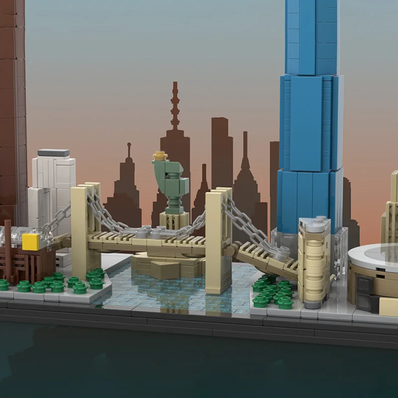 도시 거리 풍경 모델 MOC 빌딩 블록 도시 건축 장면 모듈형 기술 선물 휴일 조립 어린이 장난감 세트