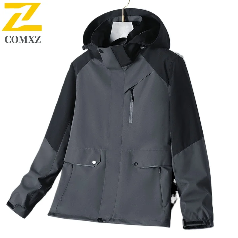 EiAO سترة واقية للزوجين غطاء محرك السيارة للانفصال ربيع الخريف مقاوم للماء سترة خارجية للمشي التخييم الصيد فضفاضة تناسب 2025 #5