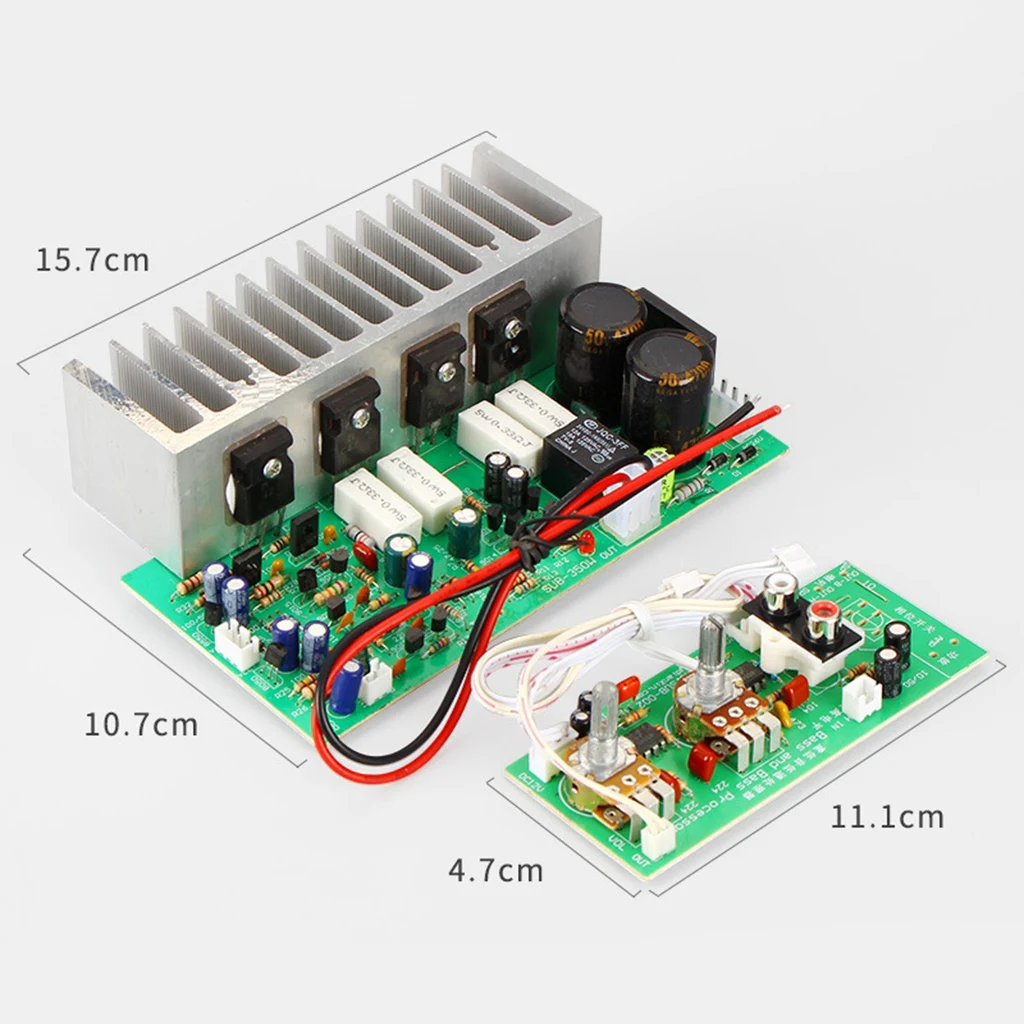 Audio Bass Amp Board 350W High End Amplifier Plate 24 to 26V AC Supply Low Frequency Module for Speaker System