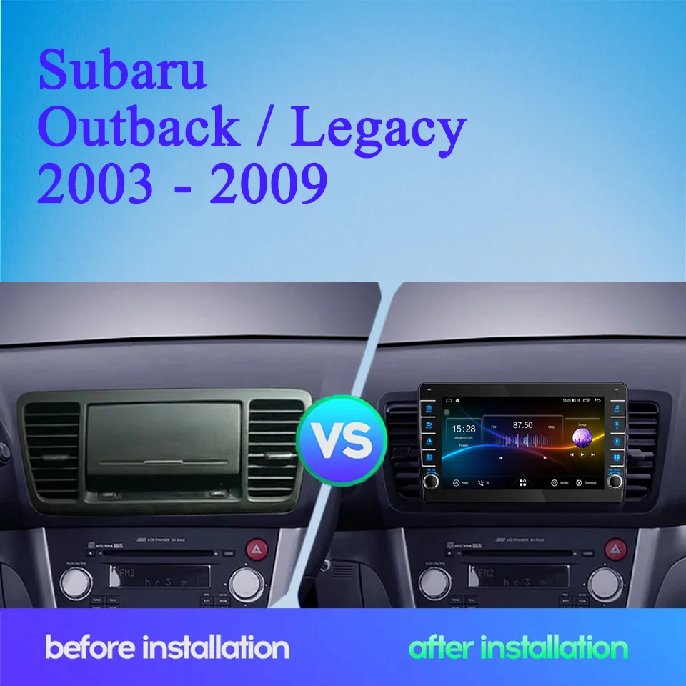 8G+128G Android 14 Car Radio Stereo Audio Multimedia DVD Player HU For Subaru Outback Legacy 2003 2005 2007 2009 Auto Carplay