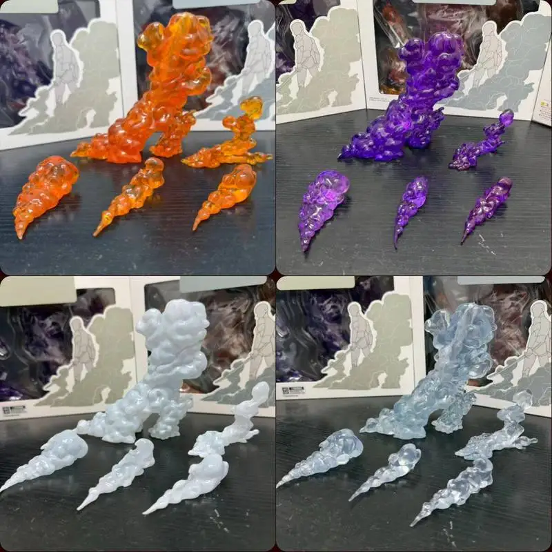 

Универсальный набор аксессуаров для создания эффекта дымового облака в масштабе 1/12, прозрачный реквизит для сцен, набор для декорации моделей шарнирных фигурок, в коробке