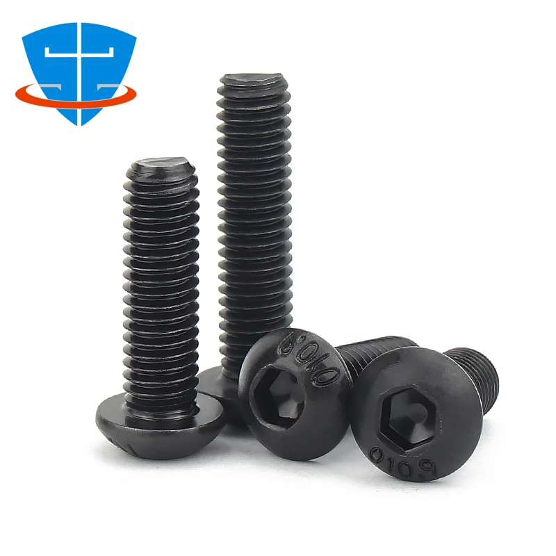 

DIN7380 M2M2.5 M3 M4 M5 M6 M8 M10 M12 Black 10.9 Alloy Steel Hex Hexagon Socket Round Pan Button Head Allen Bolt Furniture Screw