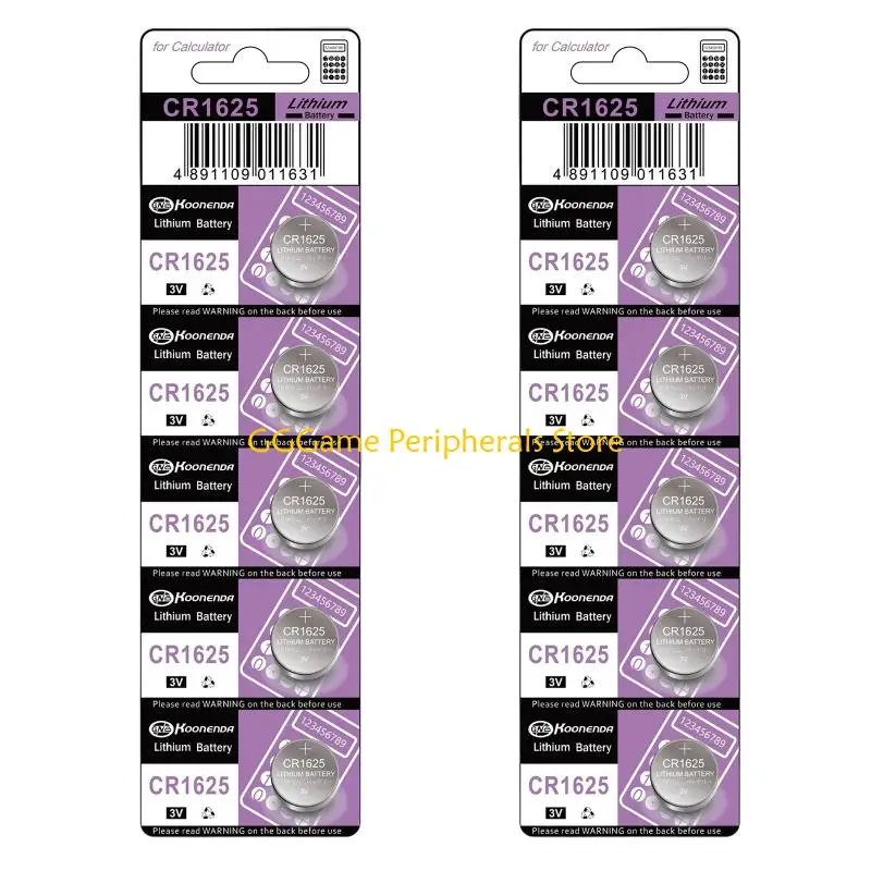 

U55B 10Pcs/5pcs CR1625 Button Cells Wide Compatibility for Electronic Accessories