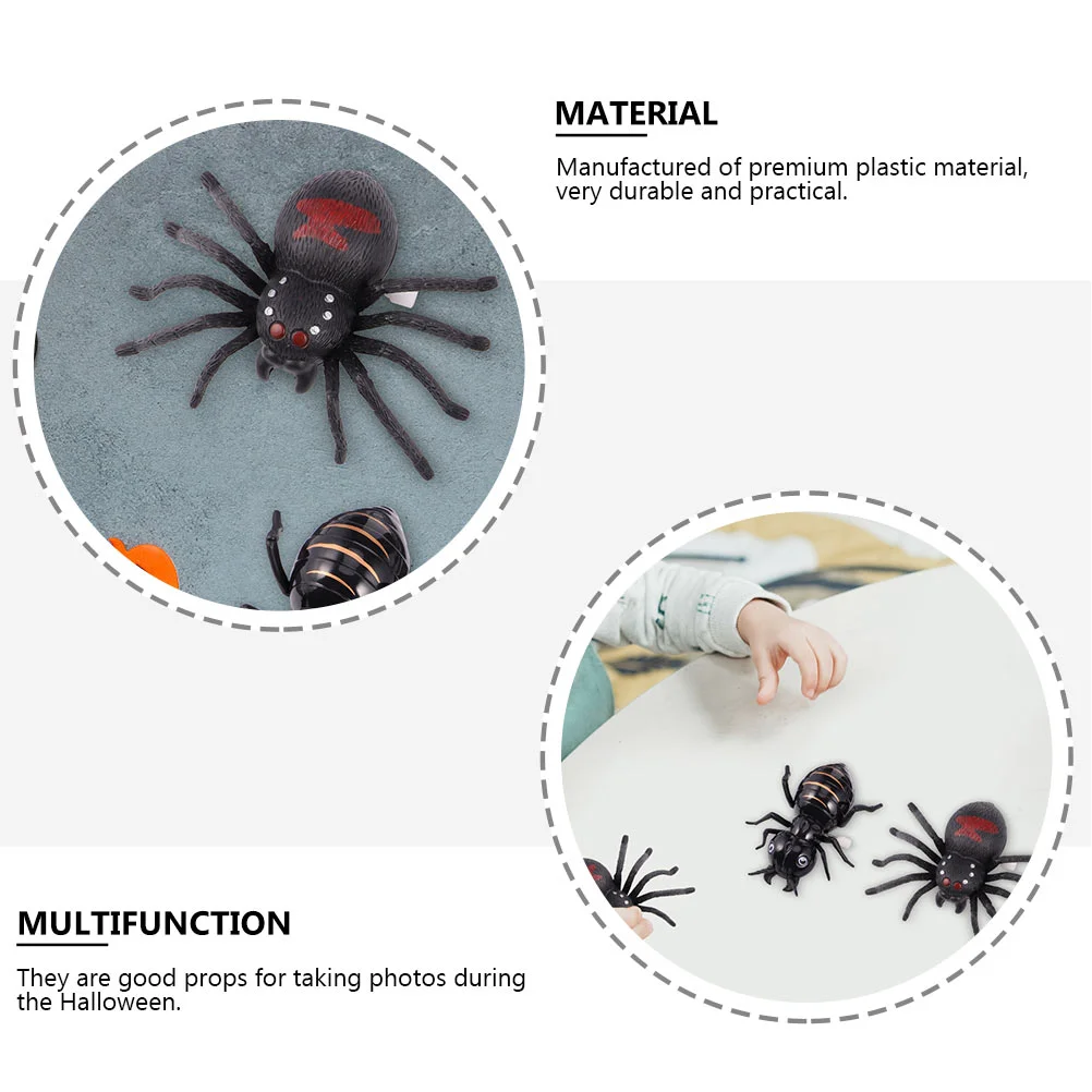 

4 Pcs Ant Novelty Scary Tricky Toy Prank Toys Animal Spider Decoration Plastic Simulation