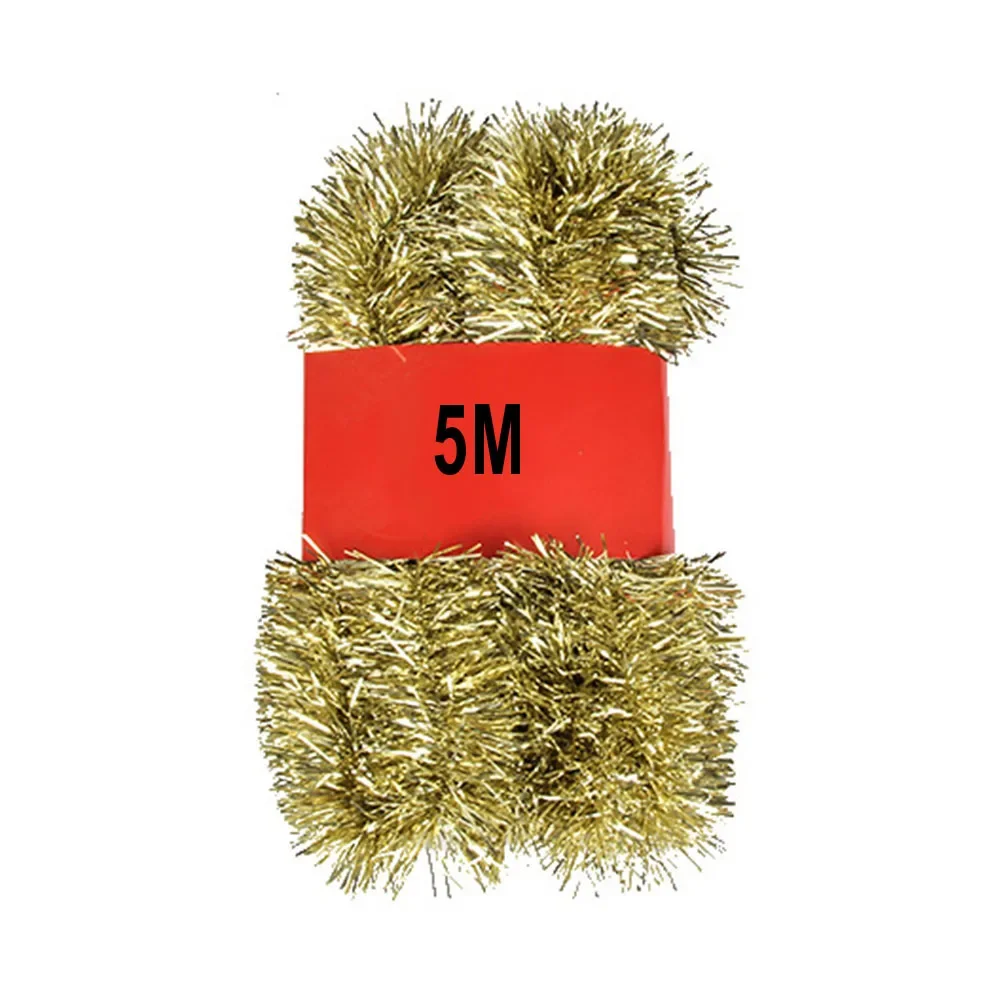 Accessories Christmas Pendant Wardrobe Door 5M Christmas Bar Tops Christmas Tree Garland Ornaments Ribbon Tinsel