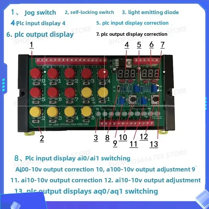 Debugging Simulation Board for S7-1200 PLC CPU 1211C 1212C 1214C 1215C