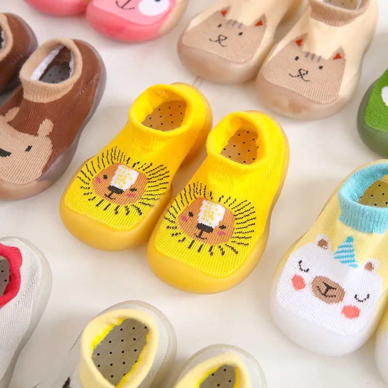 Unisex Baby Socks Indoor First Shoes Toddler First Walkers Boy Rubber Sole Floor Socks Kids Girl Shoes House Baby Booties CSO218