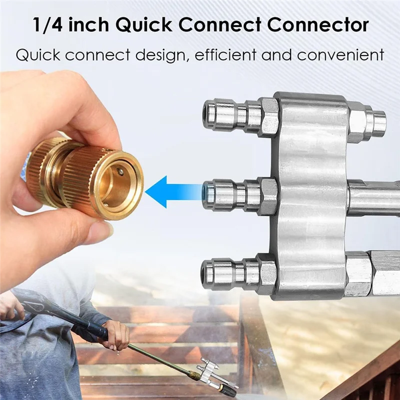 

Мойка высокого давления, химический наконечник, насадка для мыла дальнего действия для быстрого подключения 3-7 галлонов в минуту, 1/4 дюйма, 3 насадки-A21R