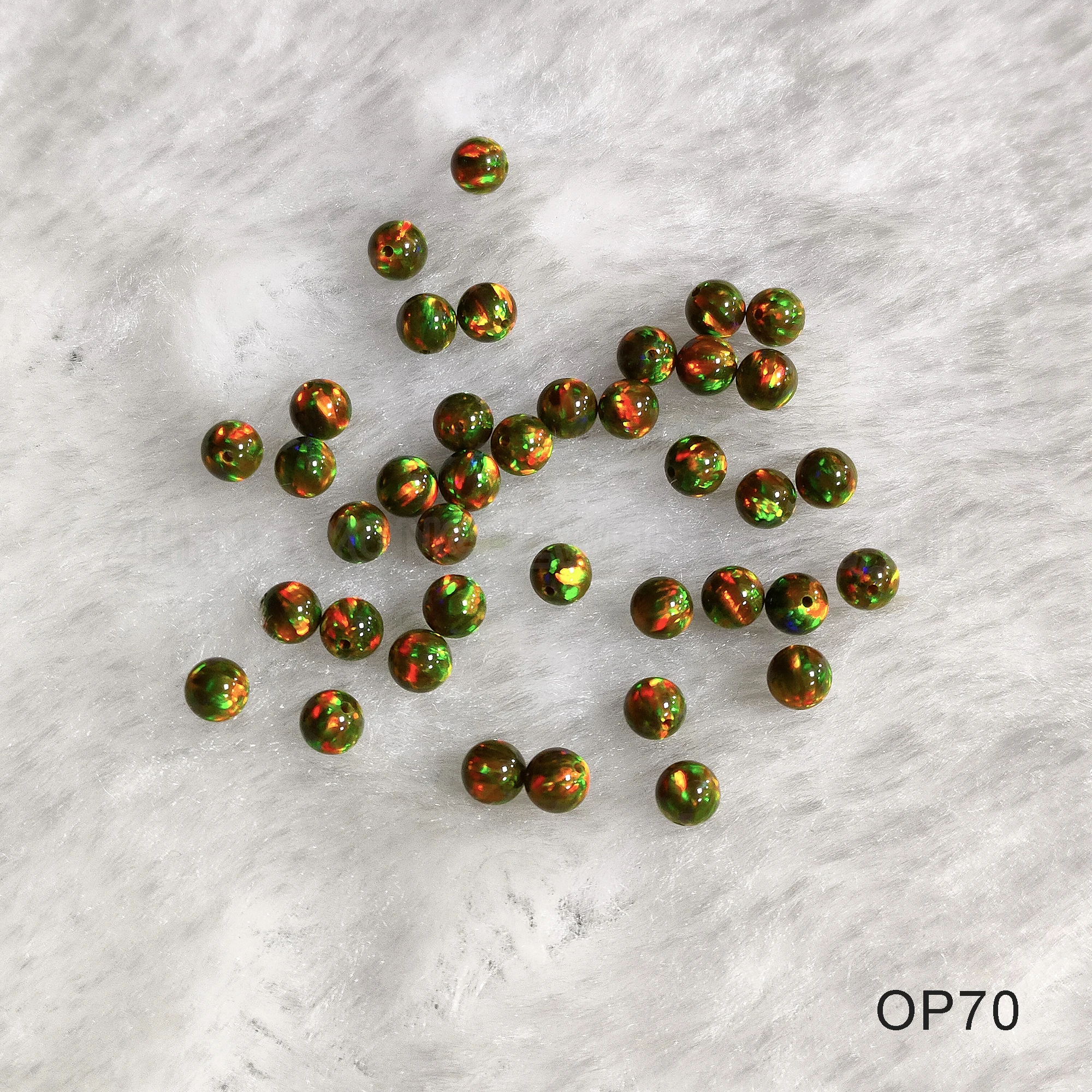 

Mix Color Yellow Green Opal Beads Free Shipping Synthetic Opal OP70 Ball Olive Color Gemstone DIY Hole