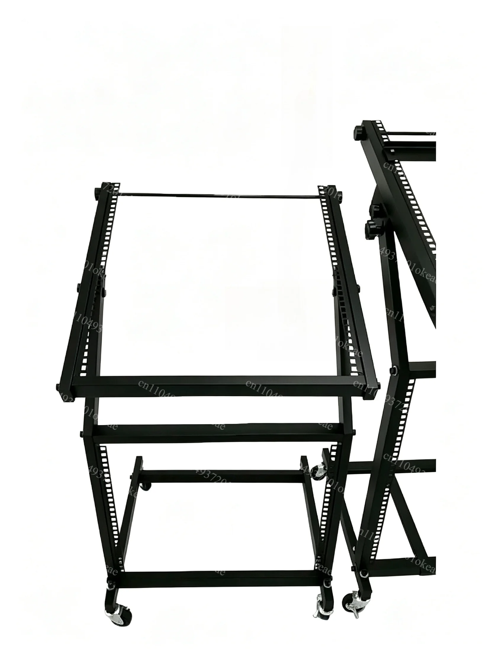 9U-16U DJ Equipment Rack With Wheels, Universal Stage Audio Amplifier Mixer Effect Device Stand