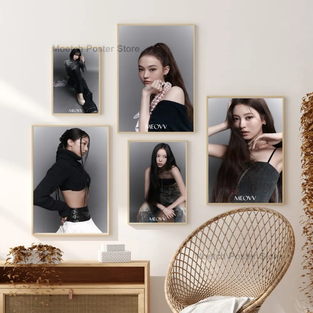 MEOVV 1st EP ألبوم قطرة المفهوم العلوي صور ملصق غرفة نوم السرير ذاتية اللصق طلاء جدران عنبر ديكور الهدايا #1