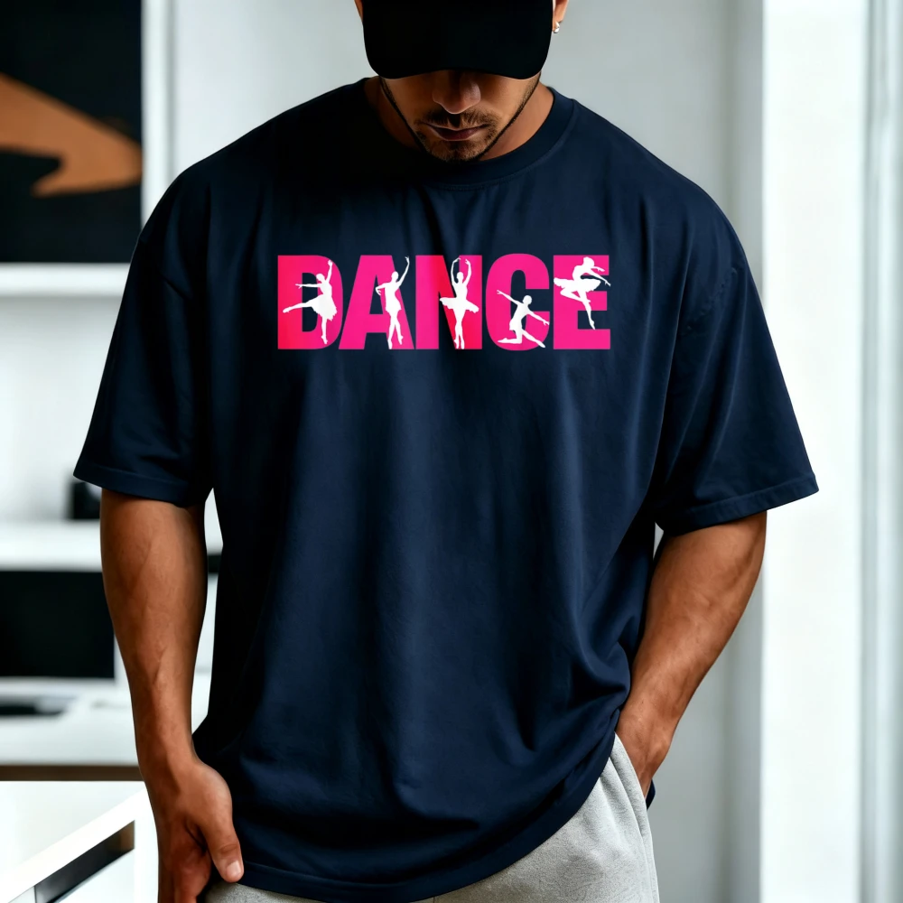 Funny Dance Design Graphic Printed Dancing T-Shirt Cotton Summer Short Sleeve Man Women T Shirt Casual Fashion Harajuku Y2k Tees